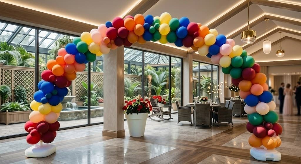 Arche de ballons multicolores